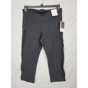 GapFit gfast Capri Womens High Rise 21" Inseam Atnletic Pants Black Size L